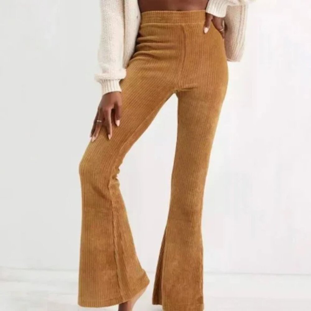Aerie Groove-On Rib Velour‎ Flare Leggings size small